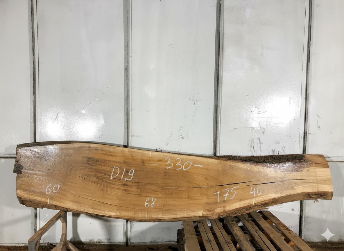 Слэб дуб k19, 330 × 60 × 7 см