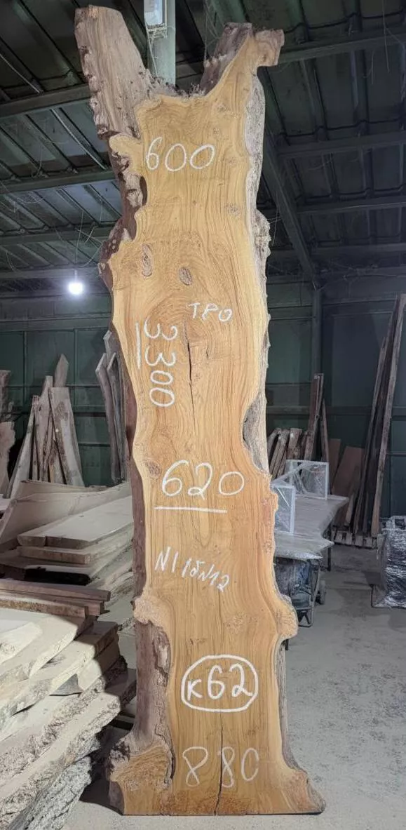 Слэб карагача k62, 330 × 70 × 8 см