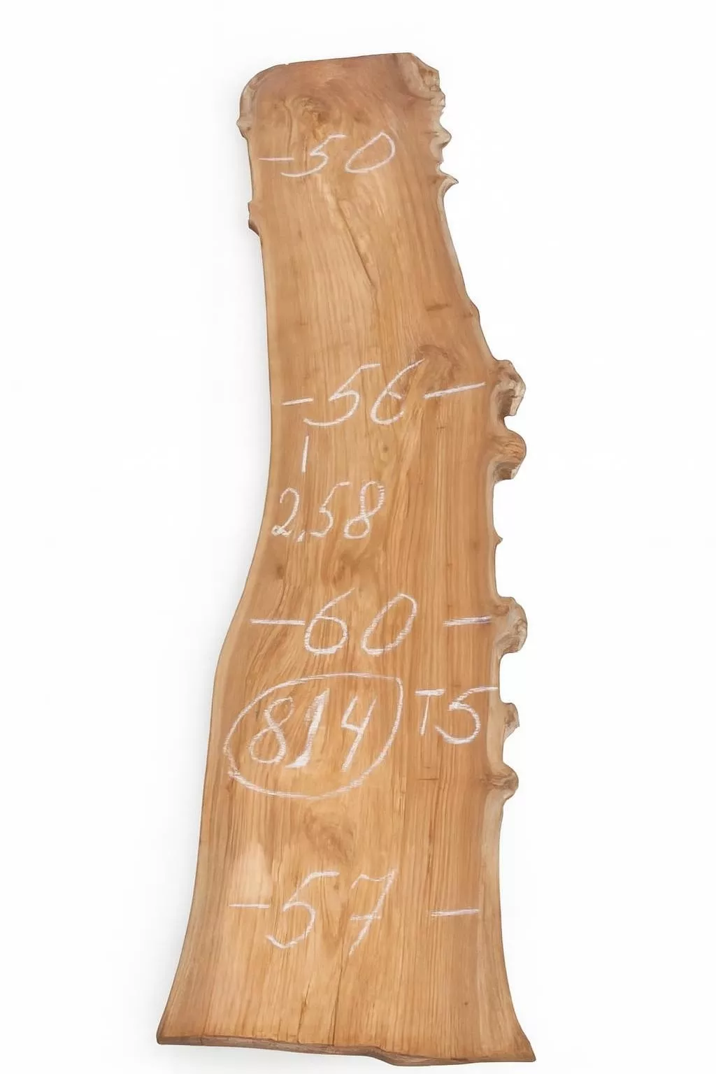 Слэб карагача k814, 258 × 55 × 5 см